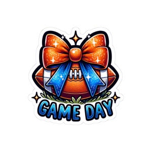 Game Day Kiss-Cut Stickers, Football Stickers, Sport Enthusiast Decor, Celebration Stickers, Tailgate Party Essentials, Fun Event Giveaways