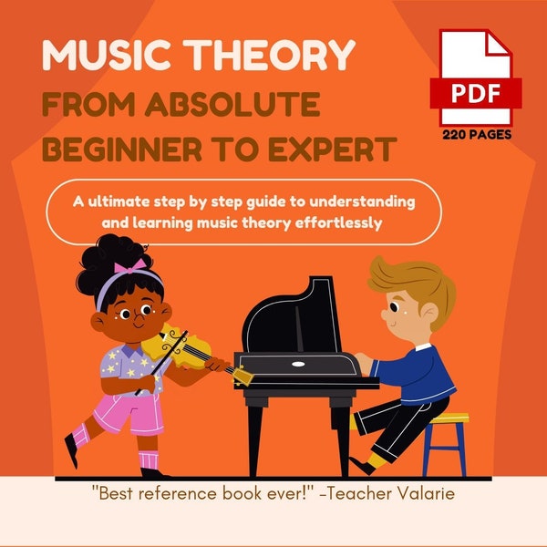 MUSIC THEORY from Absolutely Beginner to Expert Guide How to Reading Teaching Material Piano Violin Guitar Guide