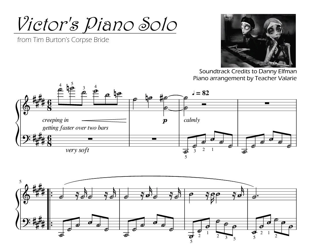 Victor's Piano Solo Piano Sheet Music Score Transcribed - Etsy España