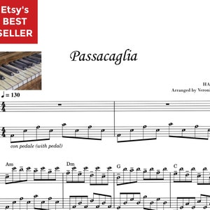 Passacaglia | Best Piano Sheet Music Self-learning Series with note names