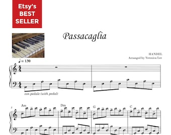 Passacaglia | Best Piano Sheet Music Self-learning Series with note names