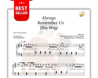 Always Remember Us This Way (Lady Gaga) + Symphonie (Clean Bandit) ~ Partition piano