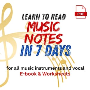 Apprenez à lire des notes de musique et des feuilles de travail | Éducation Série Autoapprentissage Lecture à vue Partitions Notes