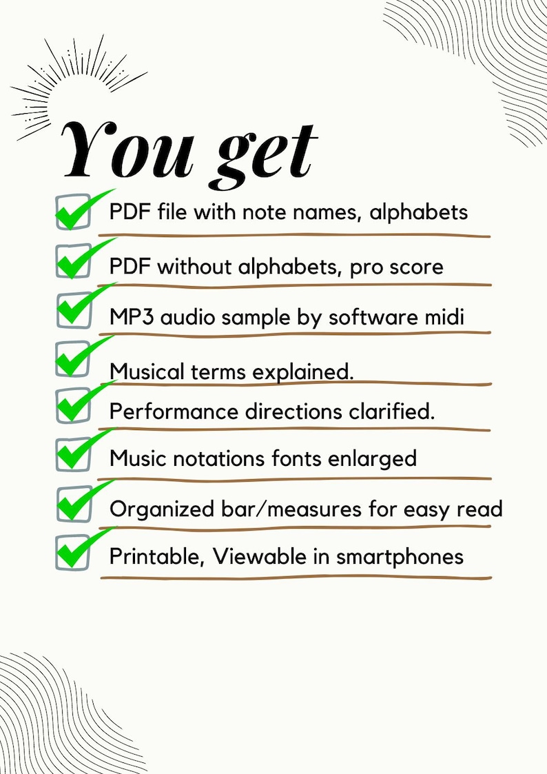 Bach G Minor Piano Sheet Music With Note Names (PDF & MP3) - Etsy