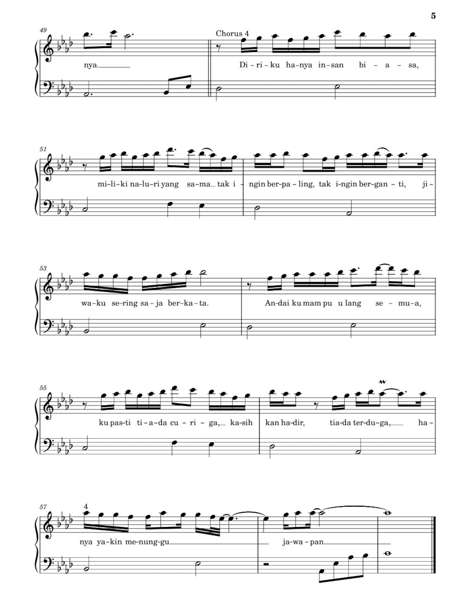Bukan Cinta Biasa - Grade 2 Piano Notes Sheet Music Lagu Melayu Siti