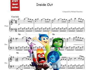Piano Sheet Music | INSIDE OUT theme | Easy Piano for Kids