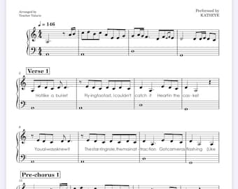 Gabriela_(Katseye)~Klavierpartitur mit Notennamen~Fortgeschrittene PDF-MP3