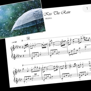 Kiss The Rain | Hard & Easy Bundle Piano Sheet PDF with note names