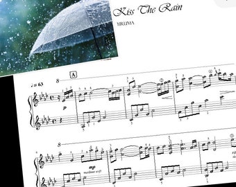 Kiss The Rain | Hard & Easy Bundle Piano Sheet PDF with note names