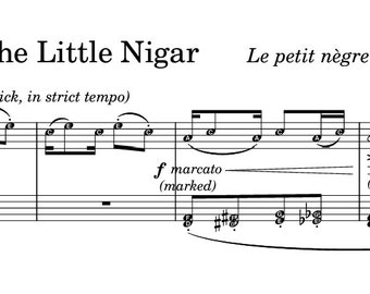 Le Petit Negré - Debussy | Klaviernoten mit Notennamen – Original Version – Zum Selbstlernen