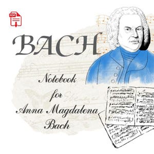 Bach: Notebook for Anna Magdalena Bach Piano Ebook PDF Digital Instant Download Baroque Piano Music Practice