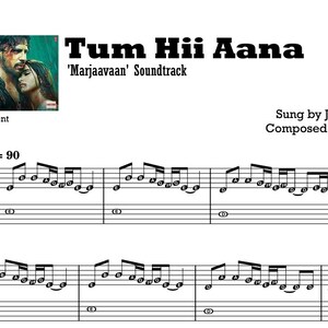 TUM OI AANA | Partitura de piano fácil com nomes de notas mp3