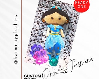 Princess Jasmine Plush Chibi Cute Felt Soft Toy