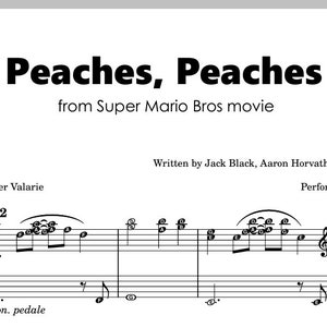 Signature Score Peaches - The Super Mario Bros. Movie Sheet