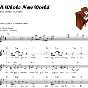 Eine_Ganze_Neue_Welt | Noten für Orgel, Klavier, Gitarre, Band, Keyboard