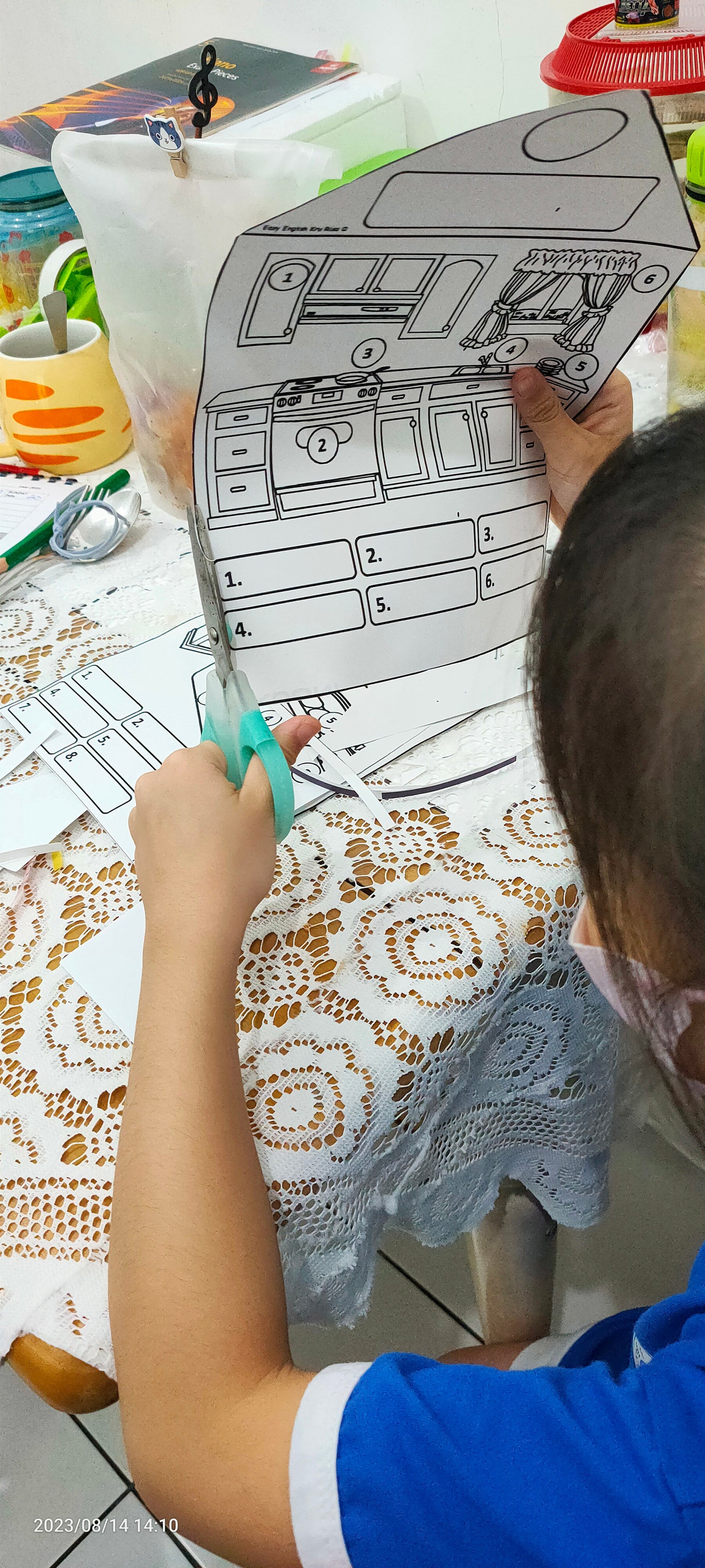 Paper House Crafts Template for Kids Project Teacher Lesson House Rooms ...