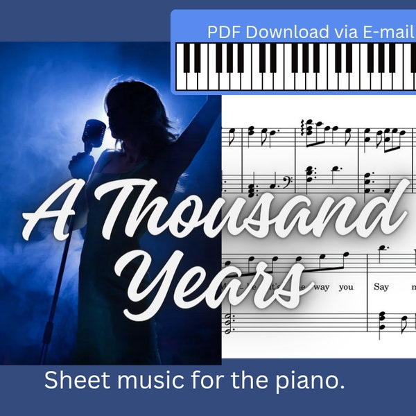 Mille ans - Lot de feuilles de piano pour les 3e, 4e et 5e années, série d'autoapprentissage imprimables