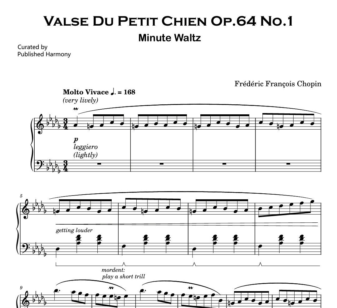 Waltz Op 64 No 1 
