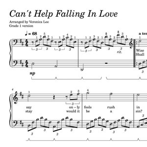 Cant Help Falling in Love PLUS Here&#39;s Your Perfect Piano Sheets Bundle with note names