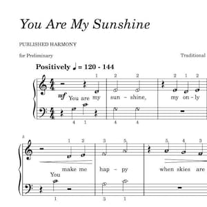 Eres mi sol: Partitura para piano para principiantes