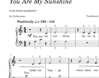 You Are My Sunshine | The Best Piano Preliminary for kids beginners