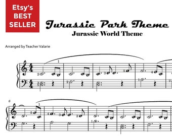 Jurassic Park & Jurassic World Theme Song | Piano Solo Grade 1 Sheet Music Self Learning Series