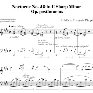 Nocturne in C Sharp Minor, Op. Posthumous - Chopin Piano Solo Self Learning Series (Advanced)