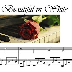 Beautiful in White | Easy Piano Grade 4 Sheet Music with note names lyrics Self Learning Series