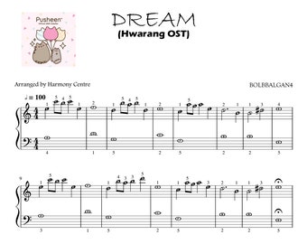 2 K-Drama Piano Songs (Dream in "Hwarang"  & Night Off in "Nevertheless" ) | Sheet Music Score PDF with note names