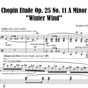Vintervind - Etude Op. 25 Nr. 11 - Chopin ~ Självstudieserie Avancerad