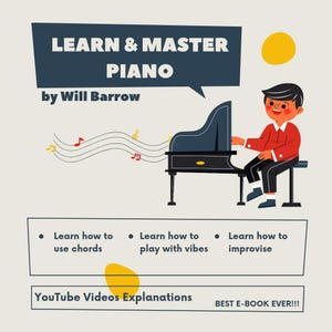 Leer- en meester-piano door Will Barrow | E-boek met zelfstudies op YouTube