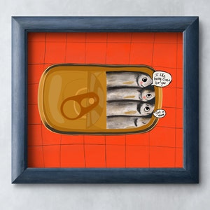 Smitten Sardinen Poster | Illustration | Kunstdruck | Wandkunst