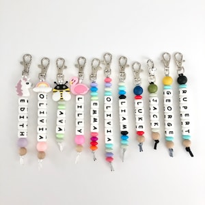 Personalised Name Tags, Children's Book Bag Tag, Kids Keyring, First Day of School, Party Bag Filler, Back to School Gift.