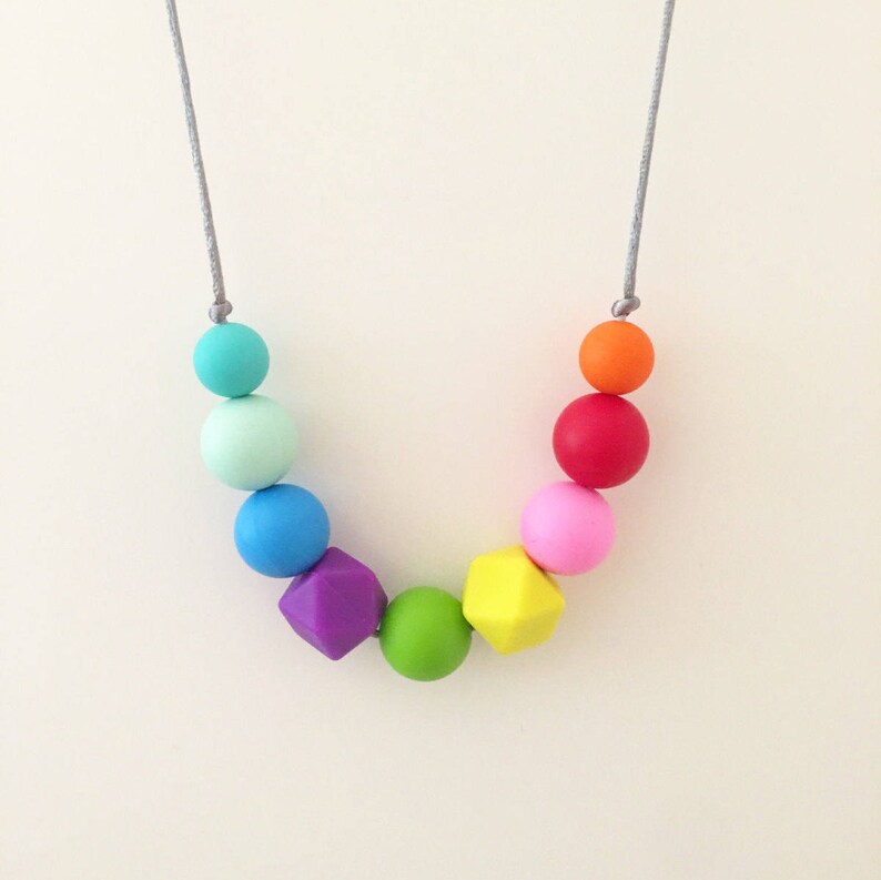 Rainbow Mum necklace, baby proof necklace, nursing necklace, breastfeeding necklace, necklace for mum. image 5