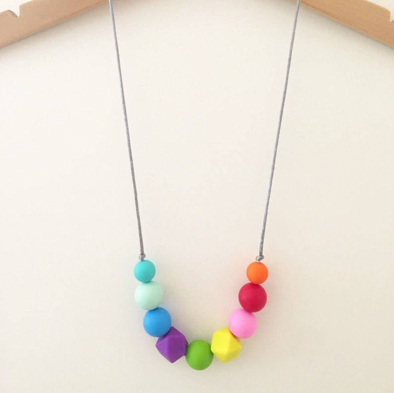 Rainbow Mum necklace, baby proof necklace, nursing necklace, breastfeeding necklace, necklace for mum. image 6