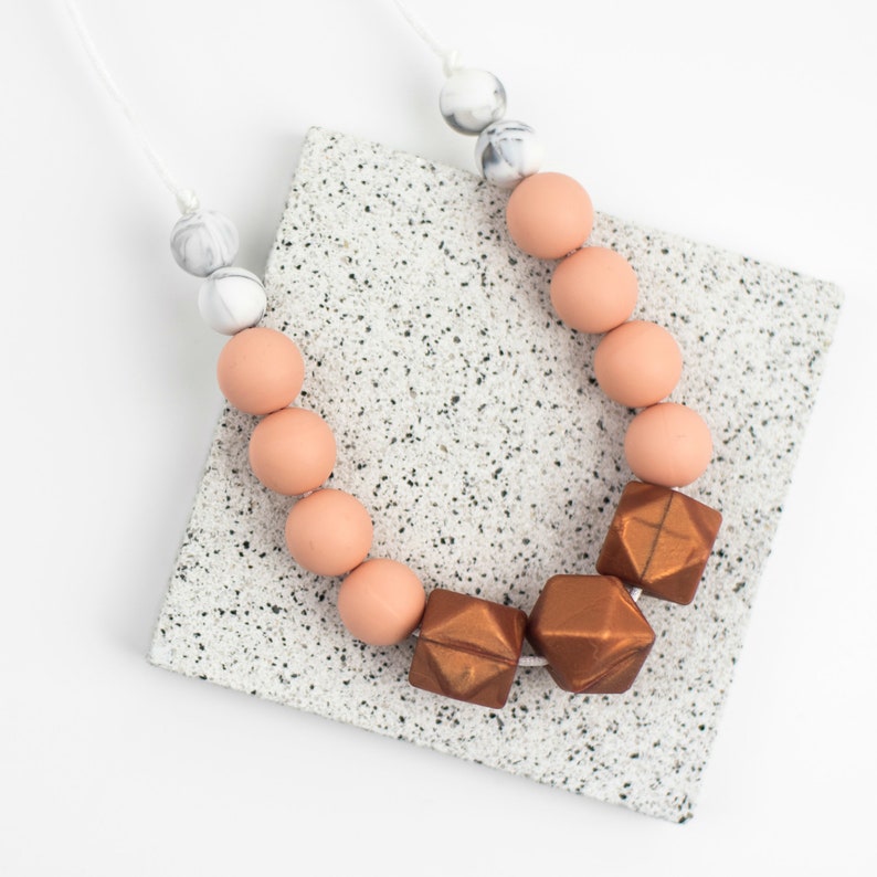 silicone teething necklace teething jewellery teething accessories Teething Necklace teething beads Copper breastfeeding necklace