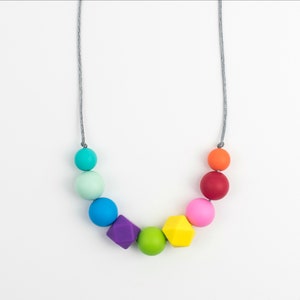 Rainbow Mum necklace, baby proof necklace, nursing necklace, breastfeeding necklace, necklace for mum. image 3