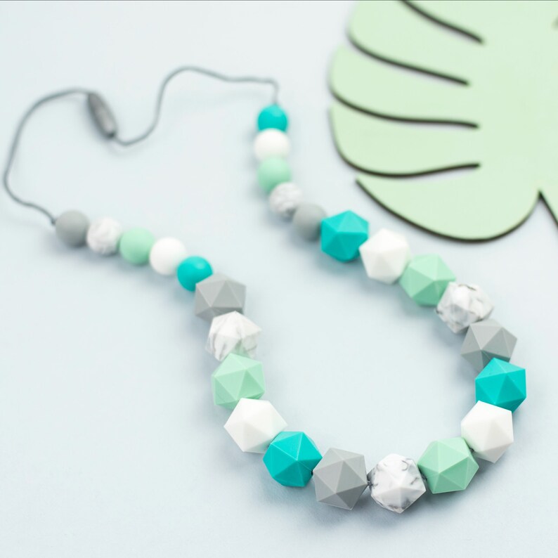 Nursing Necklace Breastfeeding Teething Jewelry Teether Baby Shower Gift Set