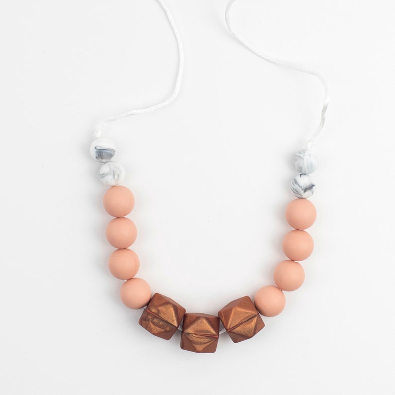 silicone teething necklace teething jewellery teething accessories Teething Necklace teething beads Copper breastfeeding necklace