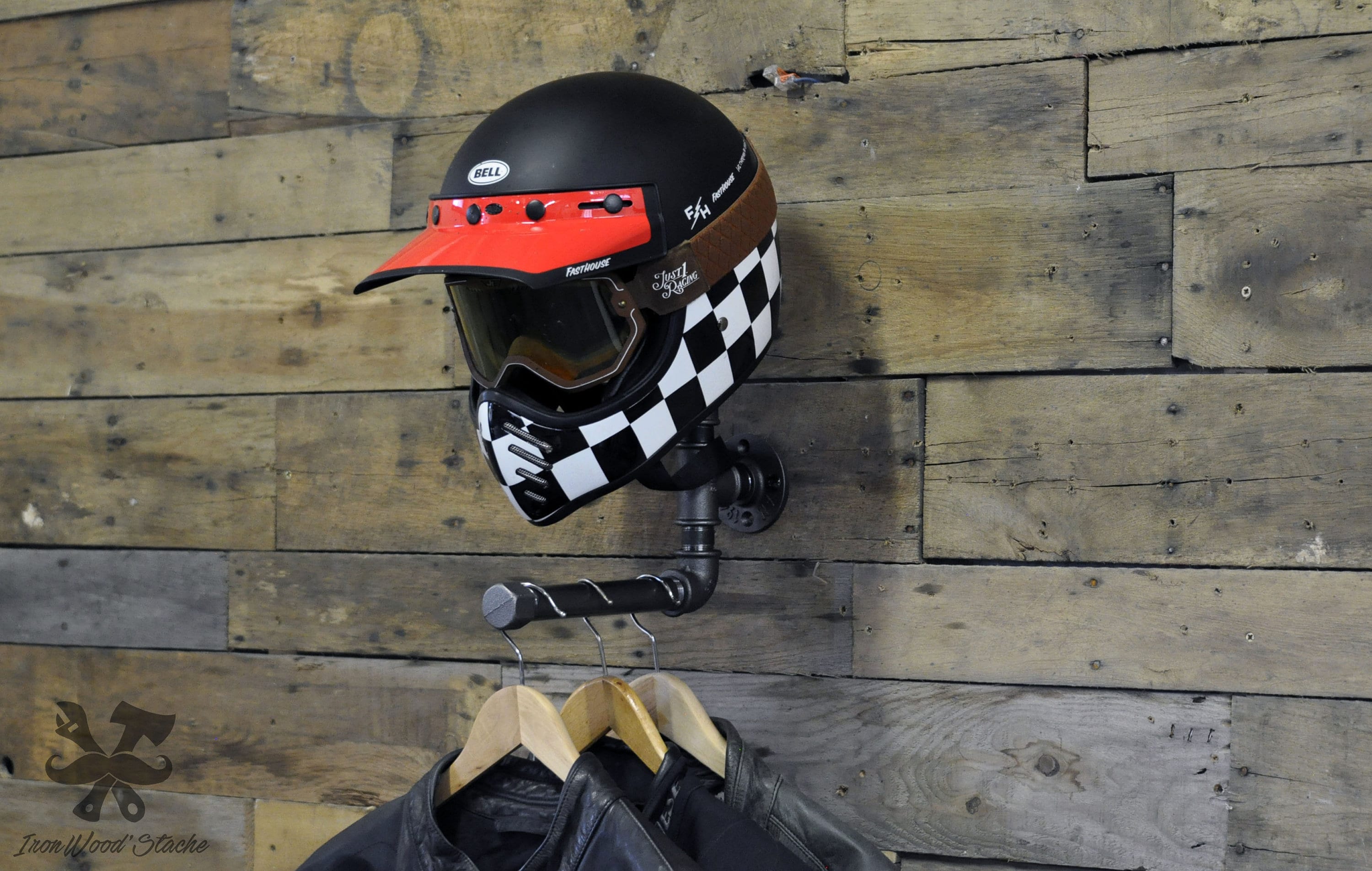 Porte Casque, Portant Pour Casque, Porte Cintre, Blouson, Industriel, Vintage, Cafe-Racer, Clothing