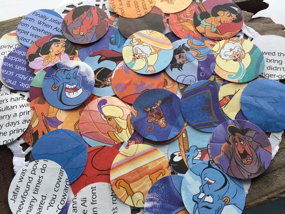 Circle Confetti Aladdin Birthday Party Party Circles Table Etsy