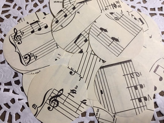 Music Confetti Circles Paper Table Decorations Punched 50 Etsy