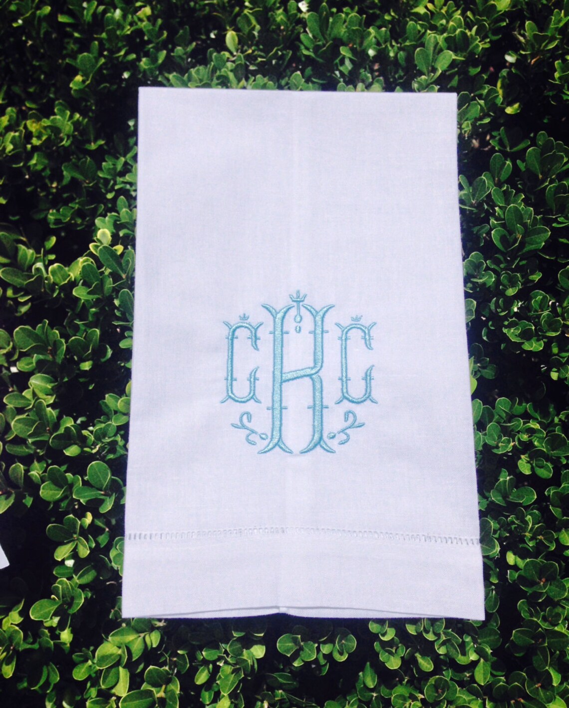 Monogrammed Linen Guest Towel Etsy