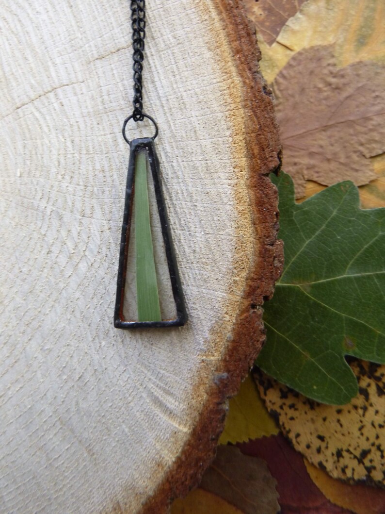 REED LEAF pendant necklace Celtic tree astrology