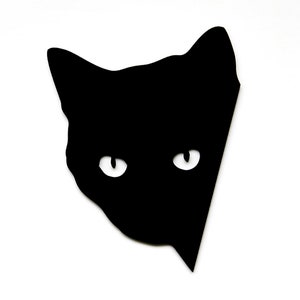 Black Cat Inspired Wall Decal Wall Decoration, Cat Lover Gift, Cat Living Room Decor, Black Cat Head, Housewarming Gift, Gift for friend