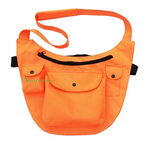 Falconry Cordura Orange Training Bag, Shoulder Bag, Falconry Hawking Bag