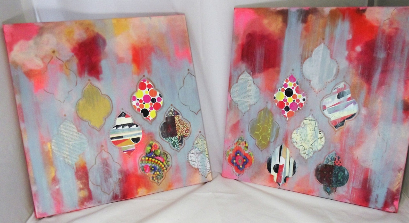 Original Collage Kunst marokkanische Ogee persische Dekor | Etsy