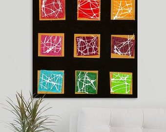 Color Spectrum art print, Custom Abstract Multicolor art print, minimalist colorful wall art for play room nursery, modern living room decor
