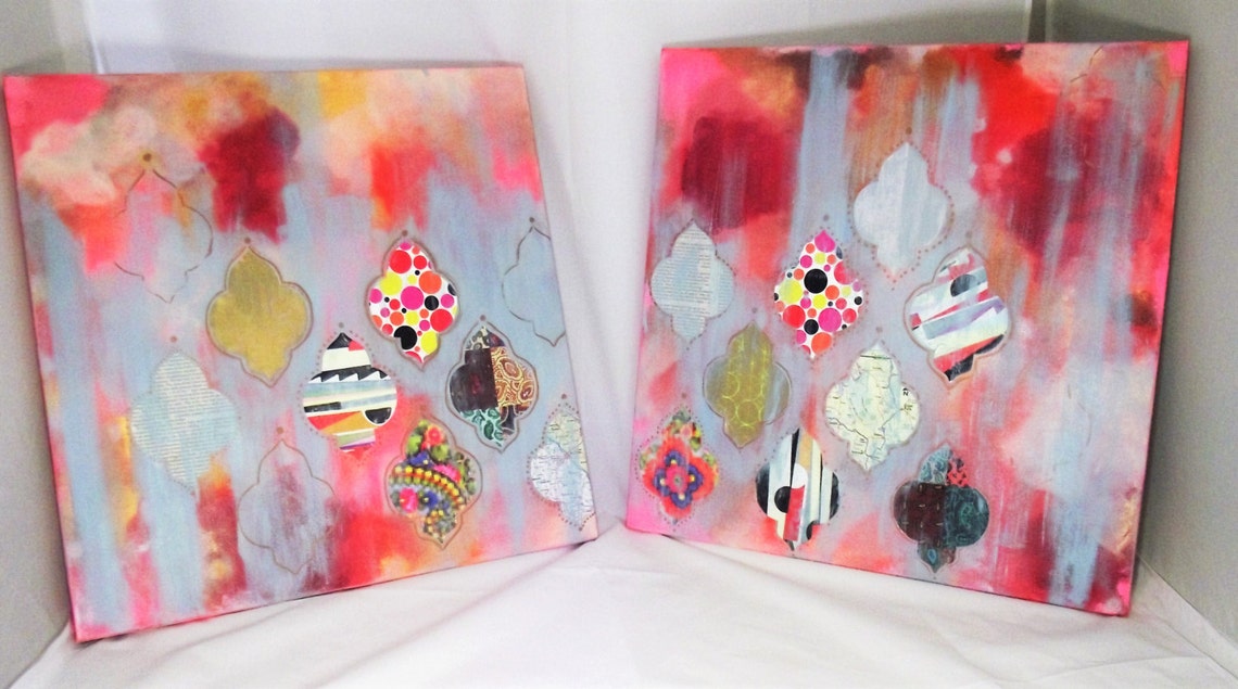 Original Collage Kunst marokkanische Ogee persische Dekor | Etsy