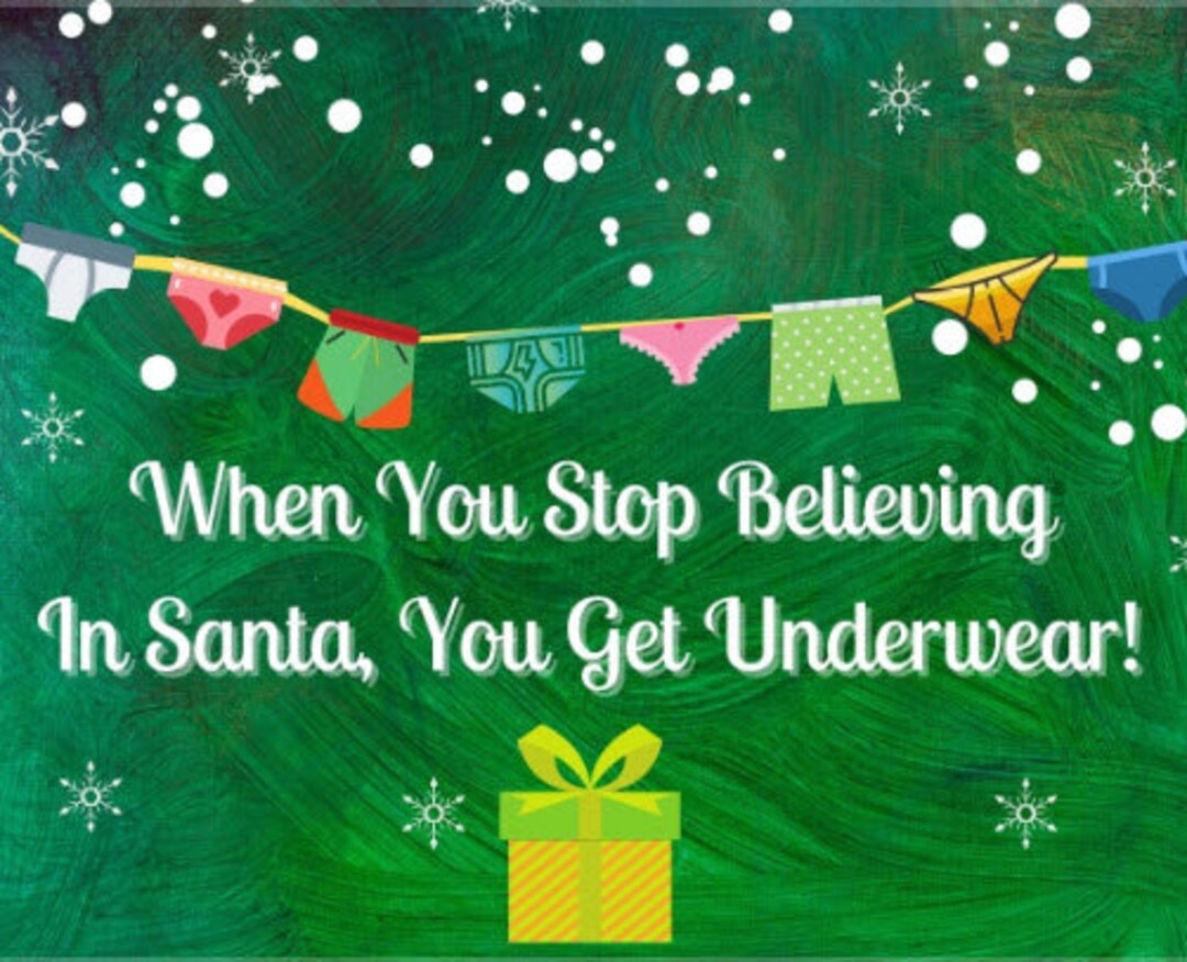 Funny Christmas Sign Santa Wall Decal Humorous Holiday Etsy